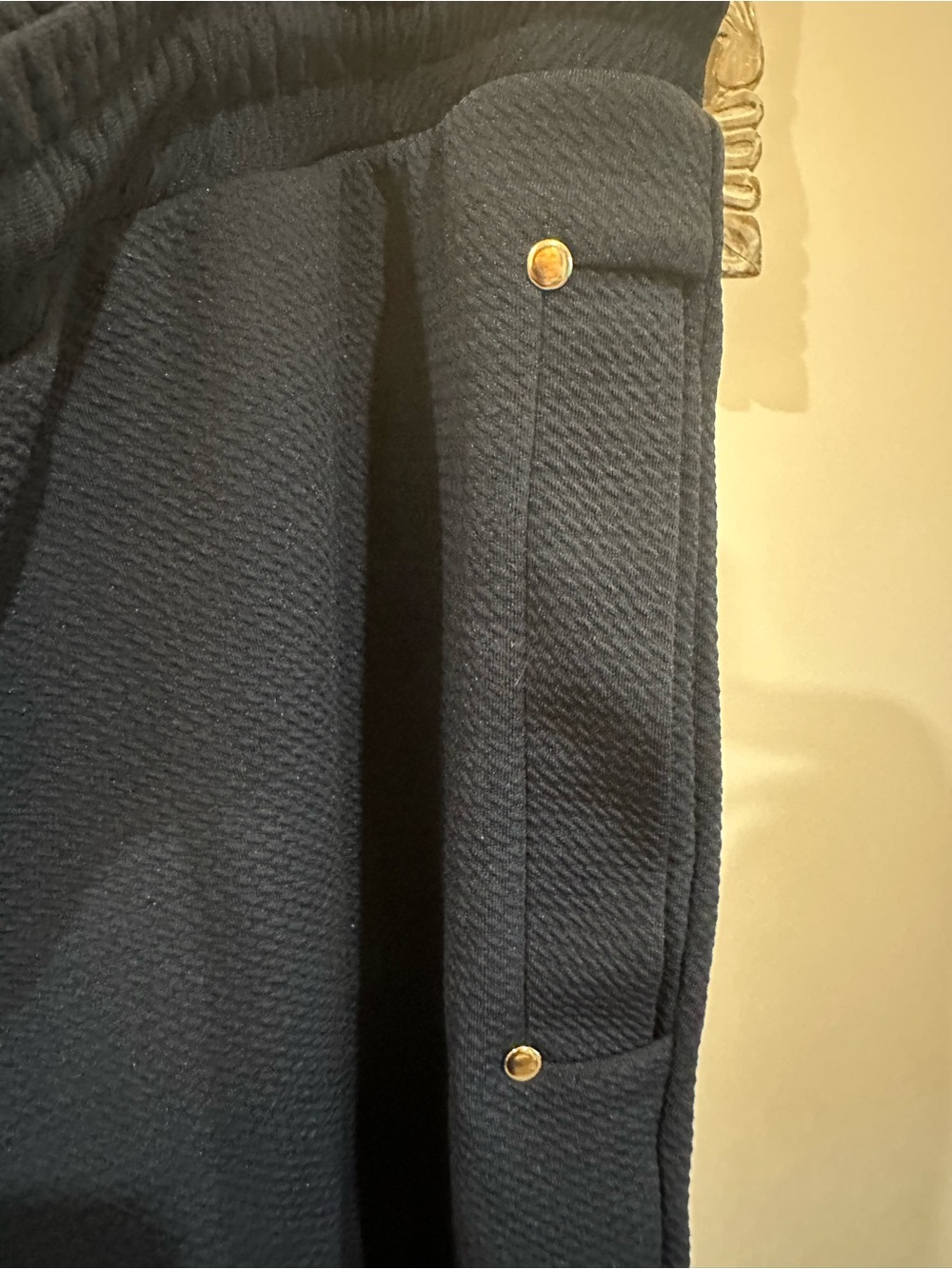Navy Drawstring Lounge Pants - Picture 3 of 8